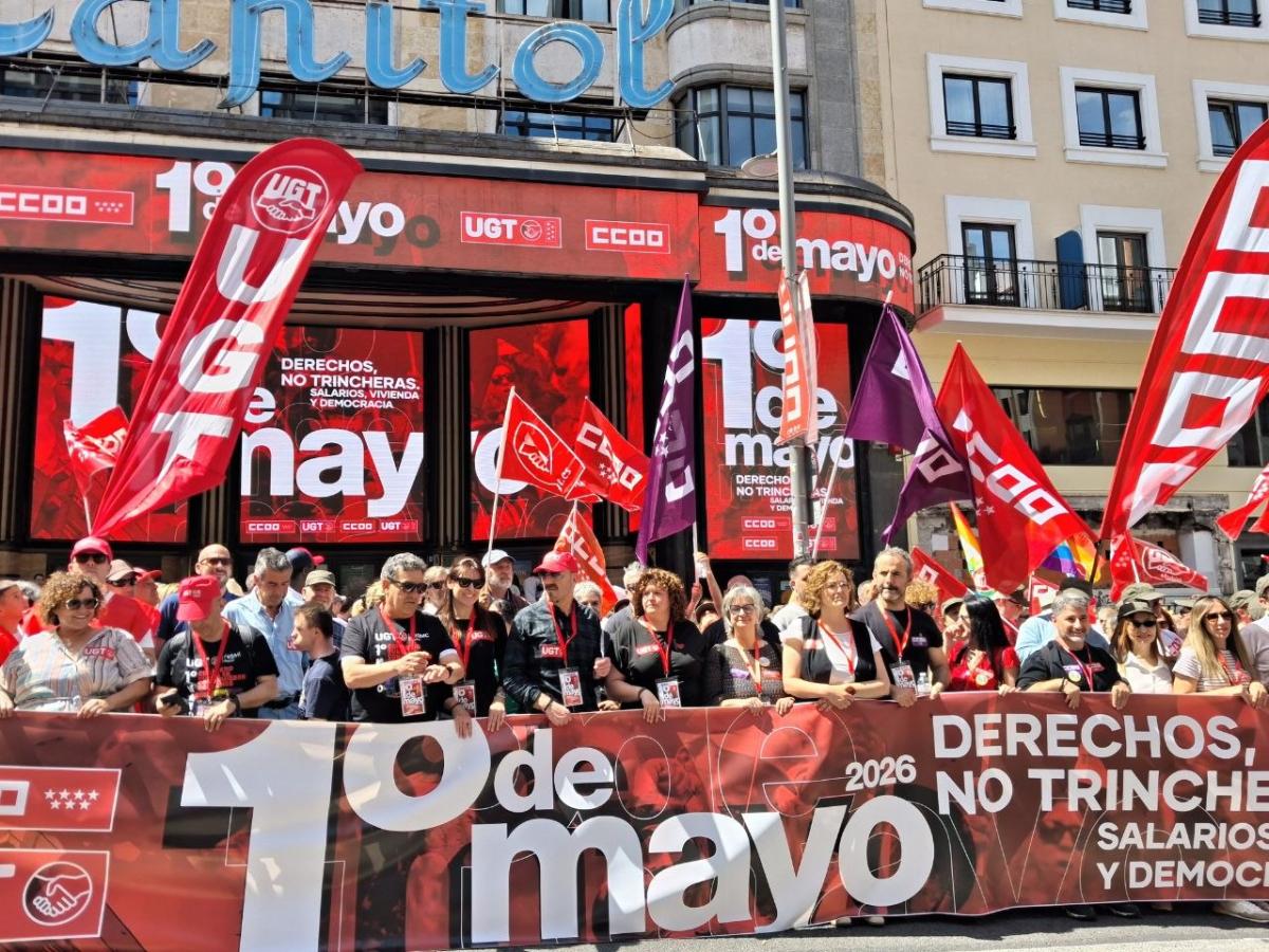 Celebración de las movilizaciones del Primero de Mayo en 2026