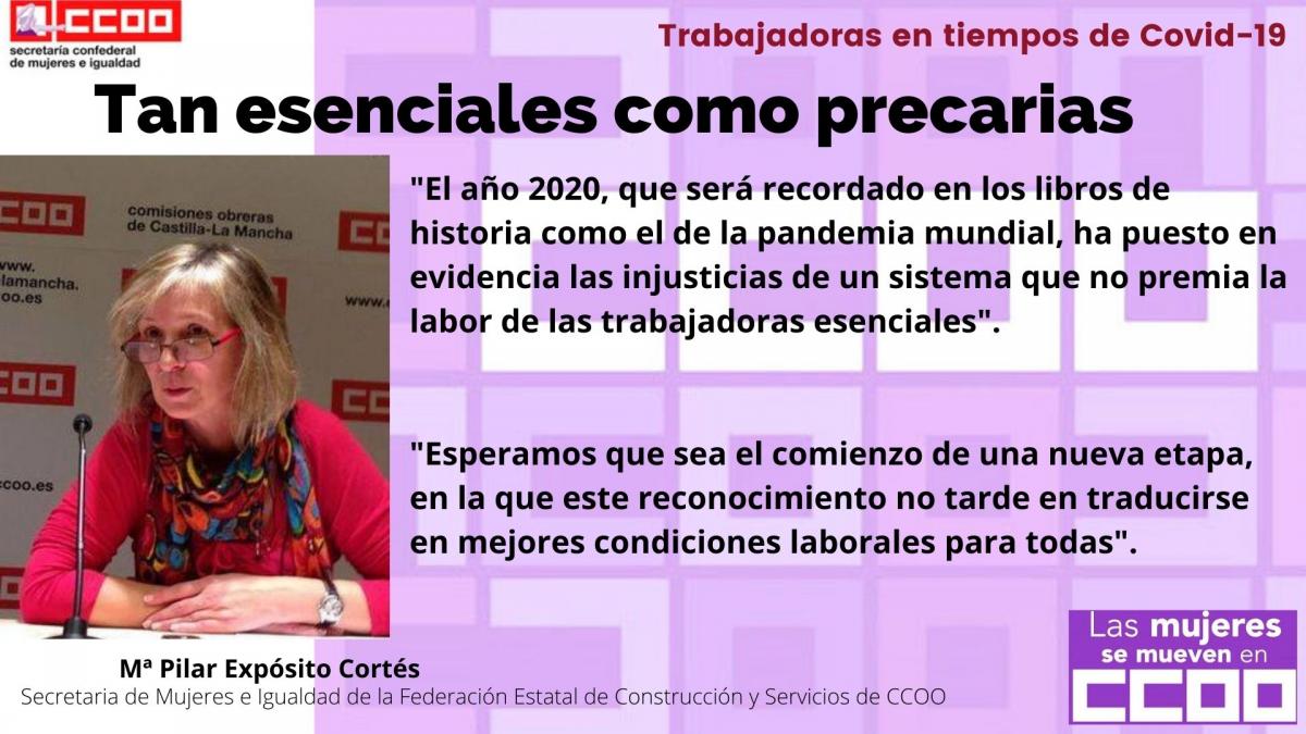 Pilar Expósito Cortés es secretaria de Mujeres e Igualdad de la Federación Estatal de Construcción y Servicios de CCOO.
