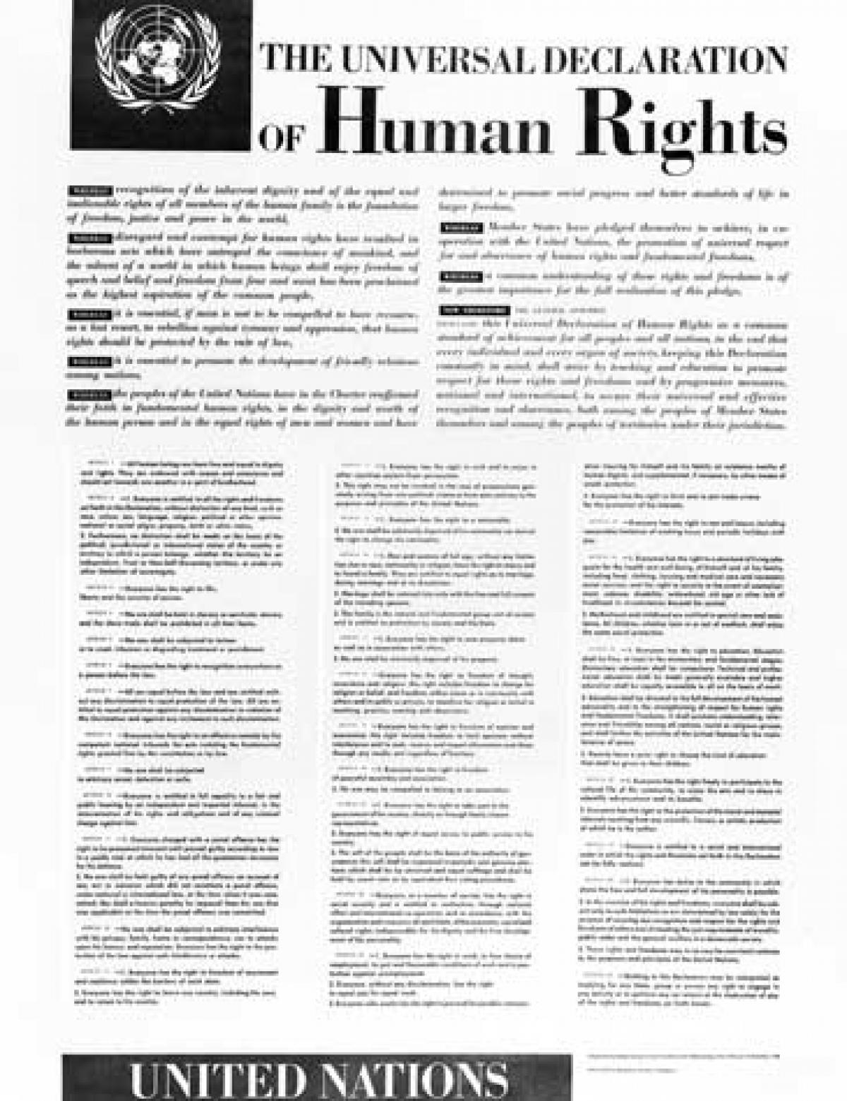 Declaración Universal de los Derechos Humanos (Foto de Naciones Unidas)
