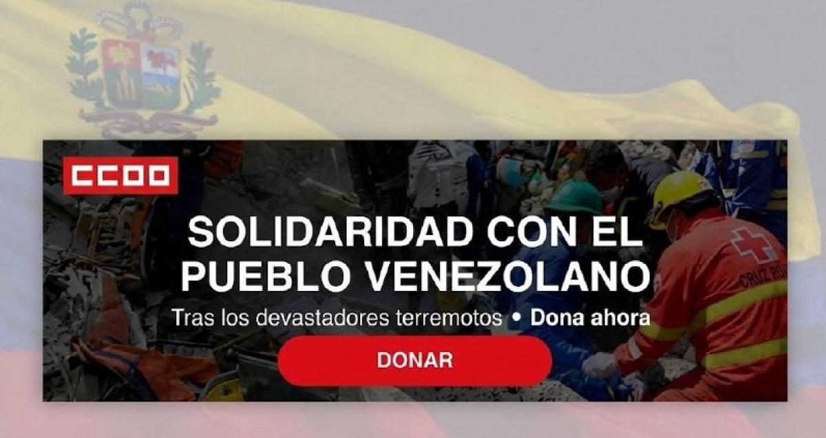 CCOO queremos expresar nuestra solidaridad activa con el pueblo venezolano.