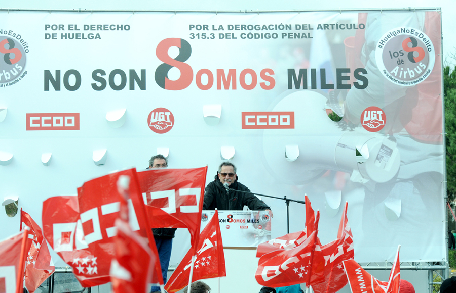 Galera de fotos manifestacin de apoyo a los 8 de Airbus