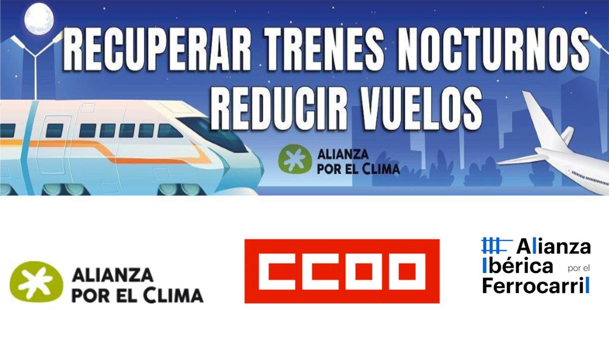 Recuperar trenes nocturnos, reducir vuelos