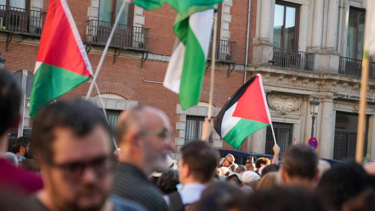 Movilización contra el genocidio del pueblo palestino en Madrid