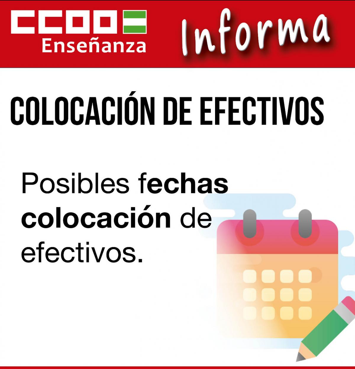 Fechas probables colocacin de efectivos