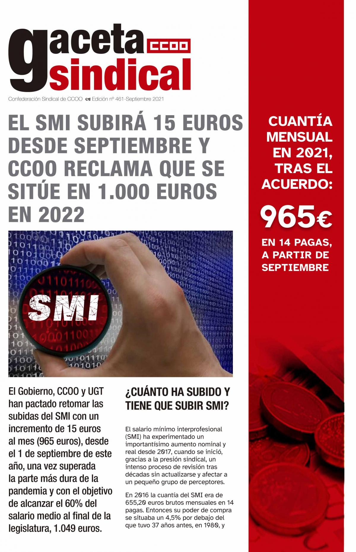 Gaceta Sindical subida SMI