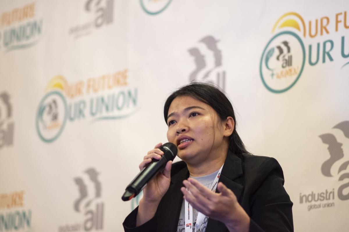 Khaing Zhar del sindicato de Myanmar IWFM