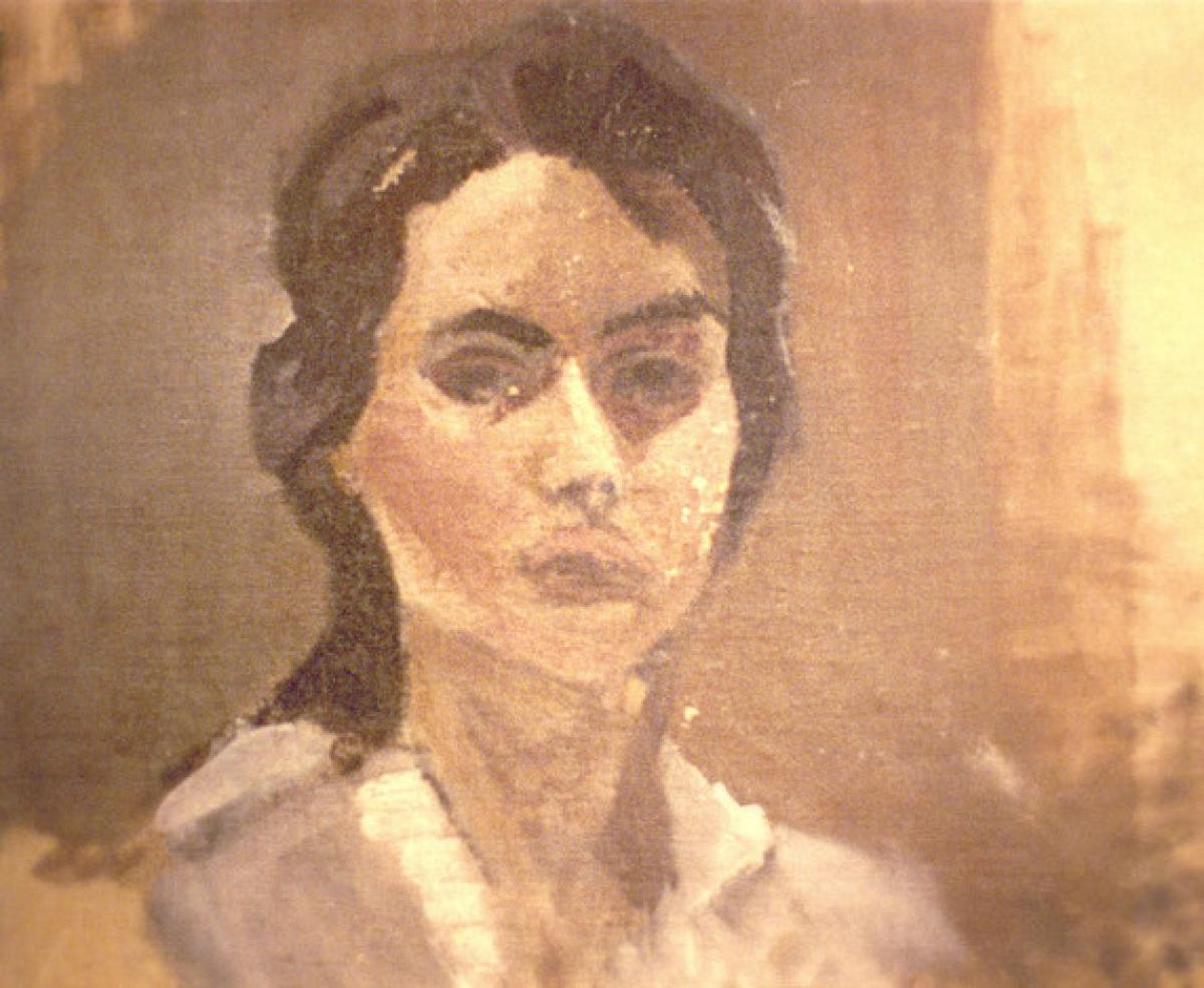 Autorretrato de la pintora realista María Moreno (1957). María Moreno fallecía en Madrid, la misma ciudad en que nació, en febrero de 2020, a los 87 años de edad.