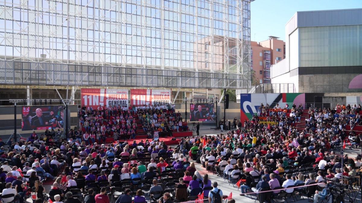 En la asamblea conjunta de CCOO y UGT celebrada en Getafe (Madrid), en la que han participado 2.000 delegados y delegadas sindicales, se llamó a convertir la jornada en una gran movilización social por la vivienda y los salarios.