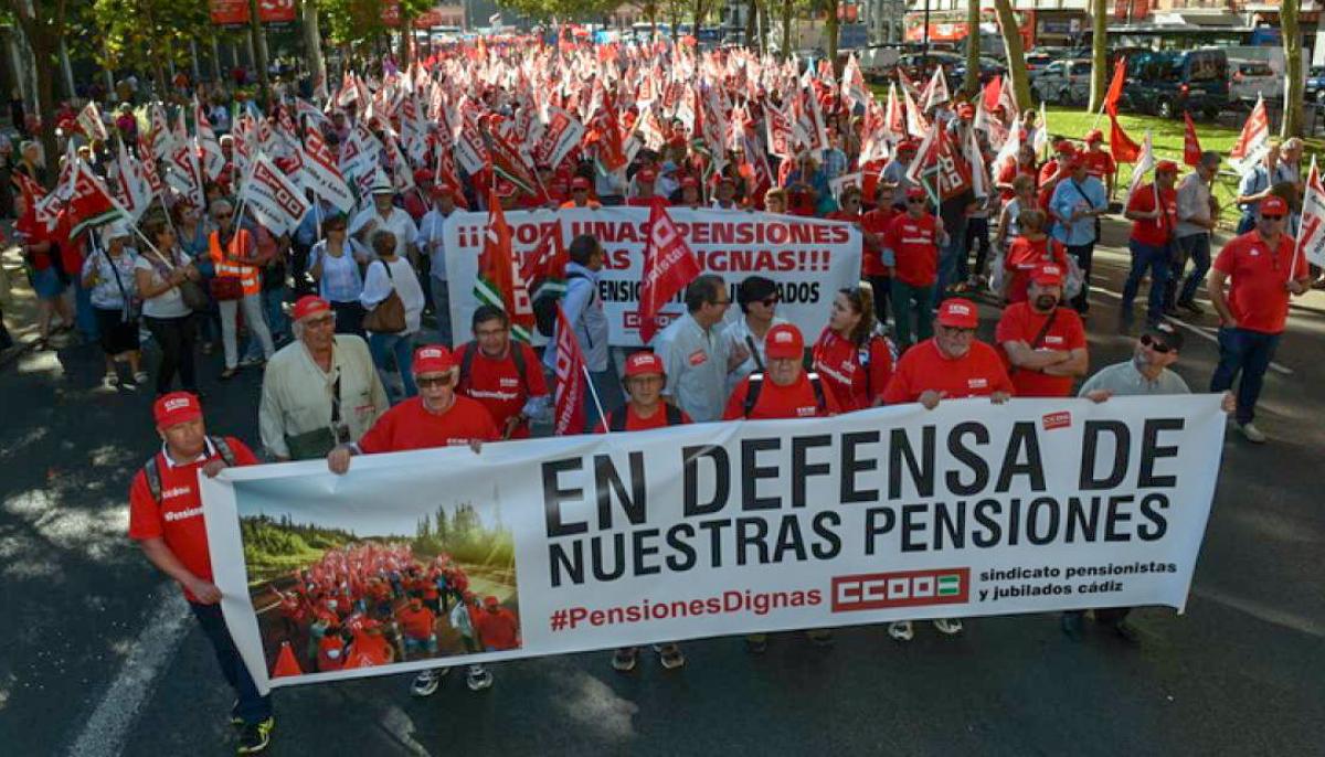 Manifestacin en defensa de las pensiones