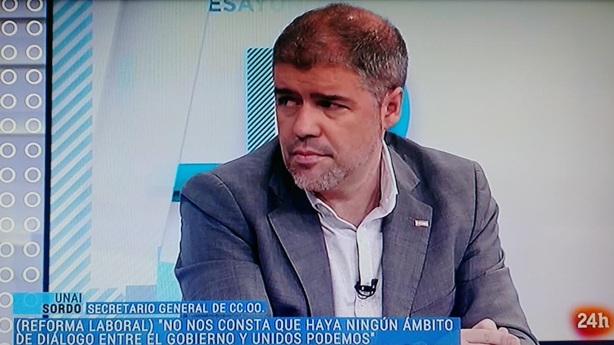 Unai Sordo entrevistado en Los Desayunos de TVE