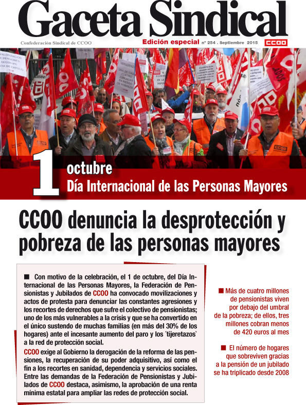 Gaceta Sindical n 254: Especial Da Internacional de las personas mayores