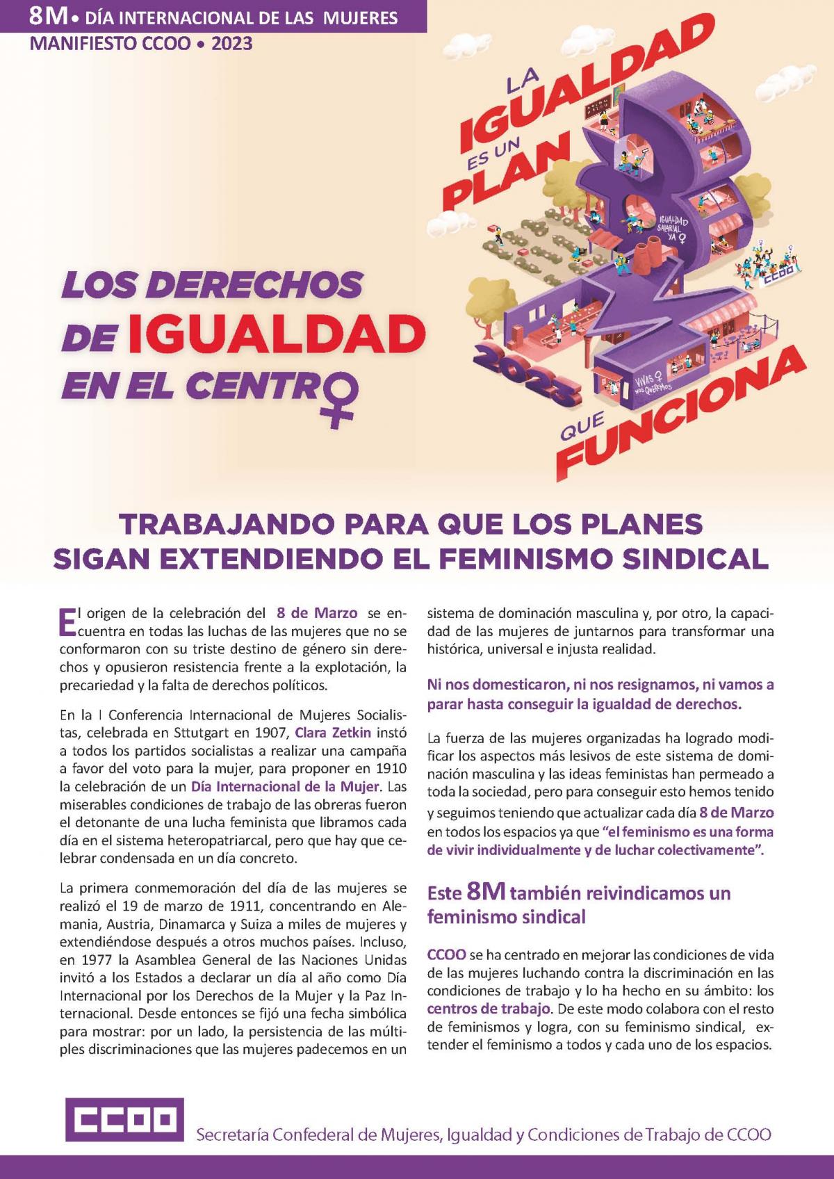 8 de Marzo de 2023: La igualdad es un plan que funciona.
