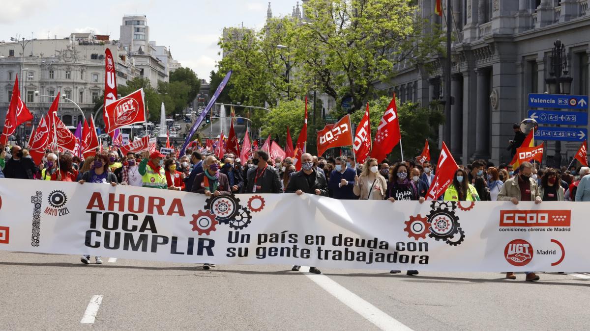 Manifestacin del 1Mayo en las calles de Madrid