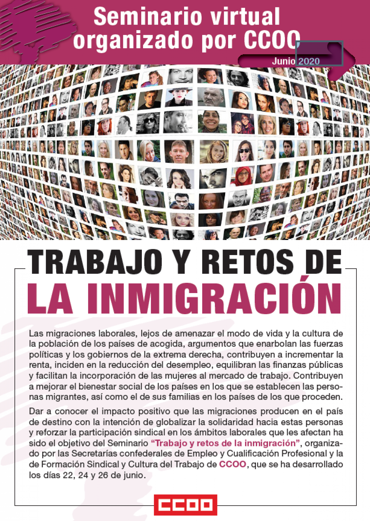 Seminario CCOO "Trabajo y retos de la inmigración"