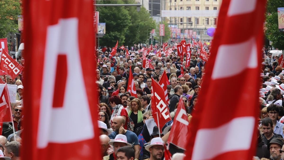 Manifestación en Madrid del 1º de Mayo