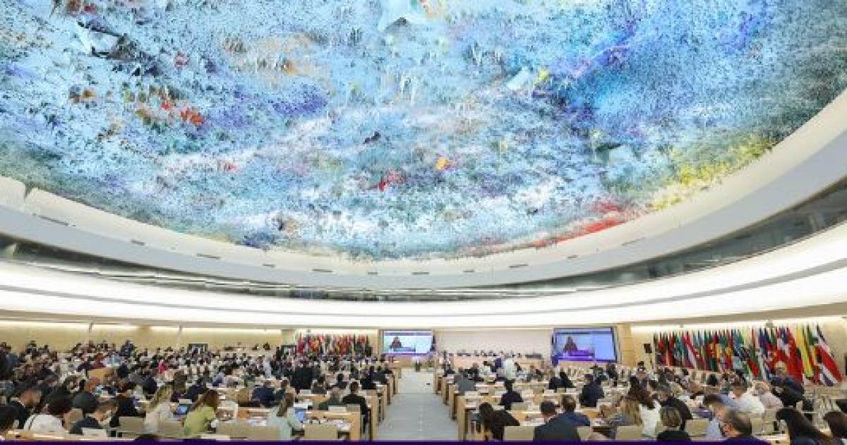 Sala de la plenaria en el Palacio de Naciones (ONU, Ginebra)