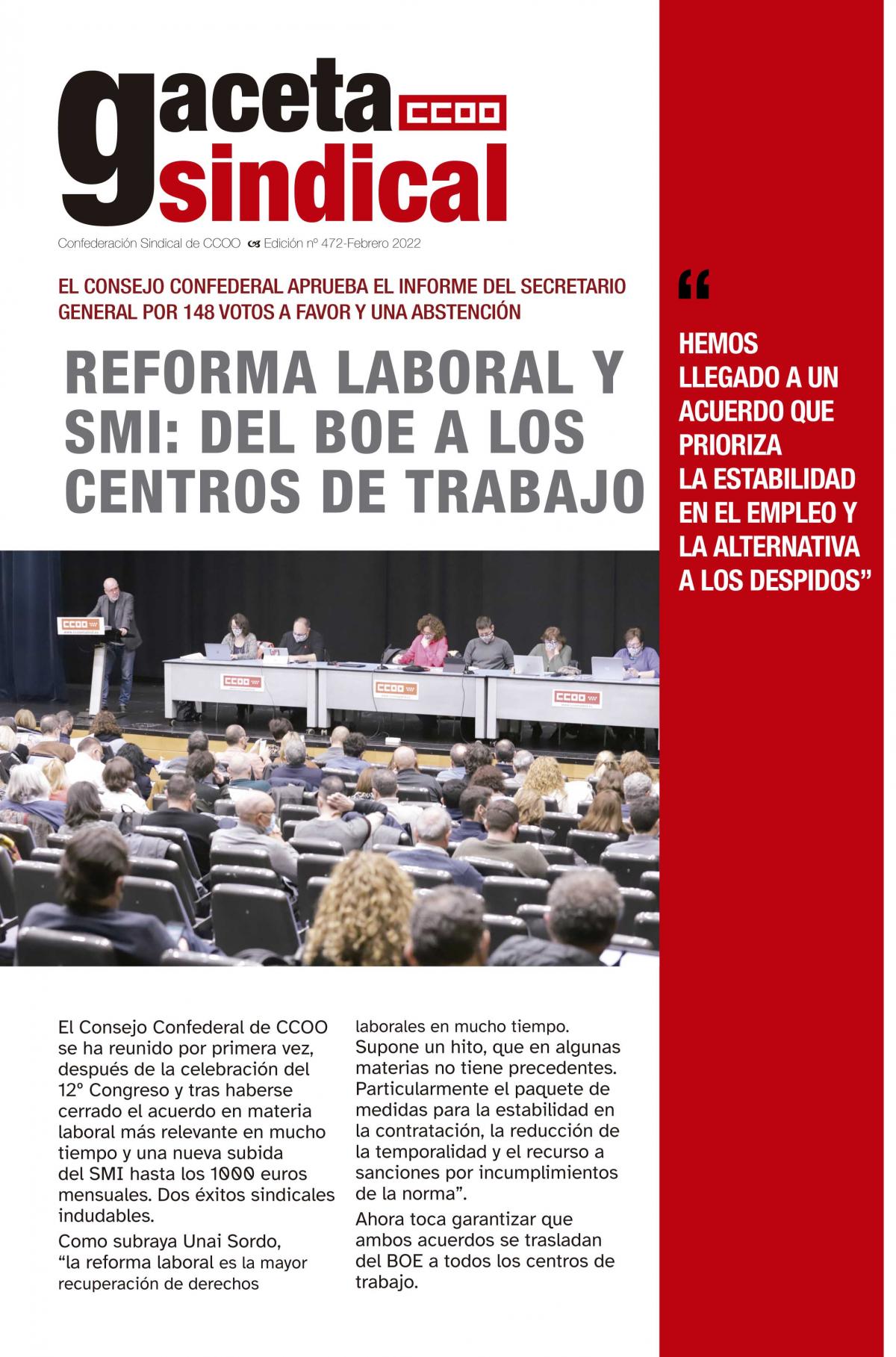 Gaceta Sindical 472