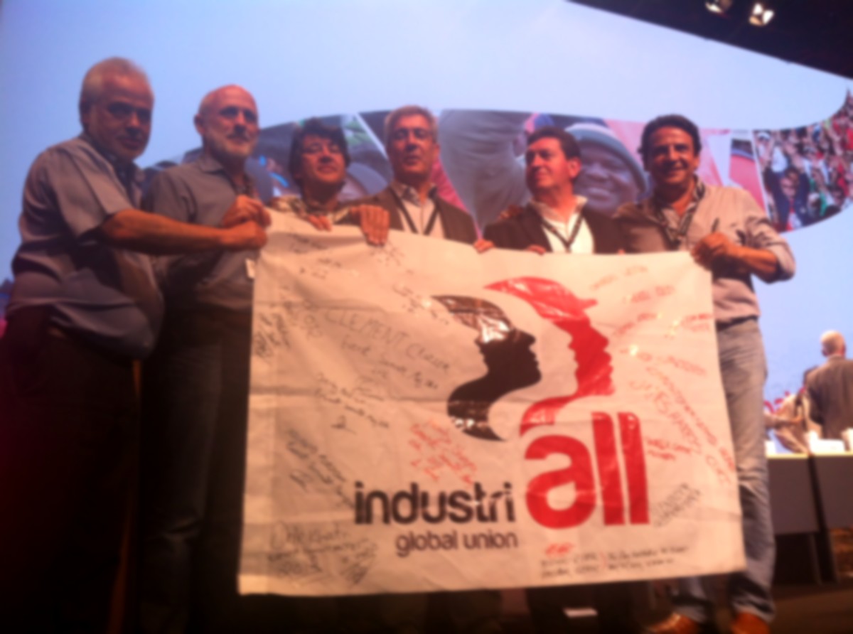 Parte de la delegacin de la Federacin de Industria de CCOO, en el Congreso de IndustriALL