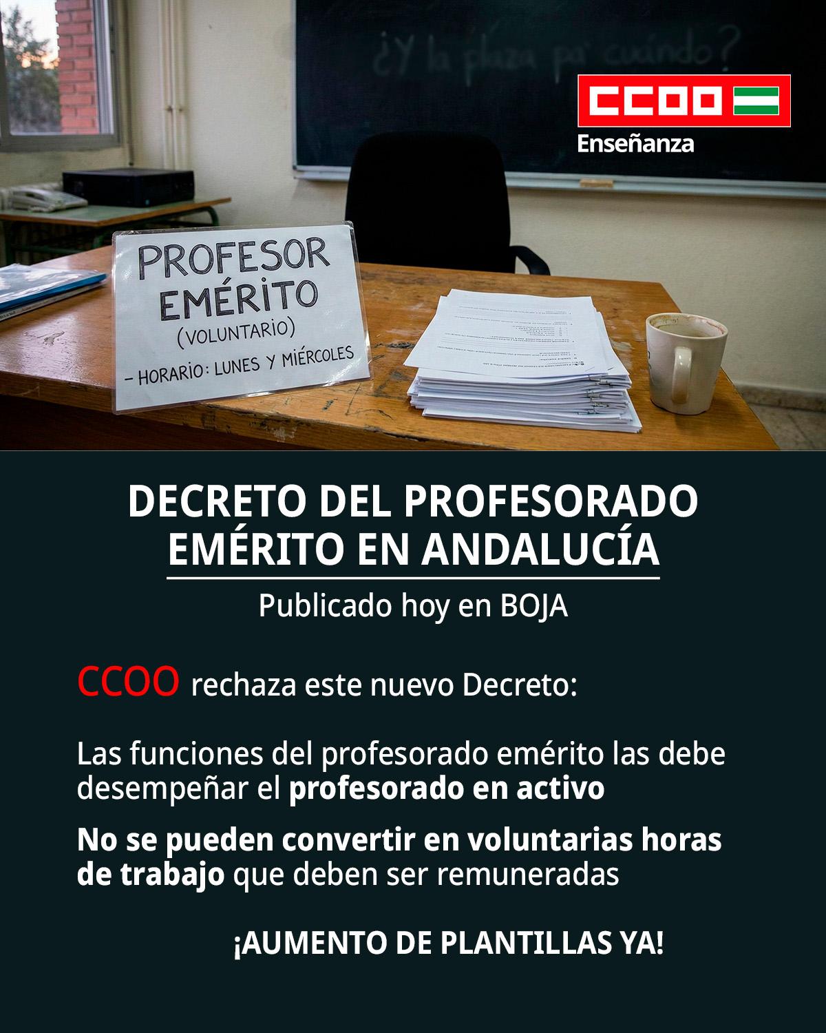 Decreto del Profesorado Emérito en Andalucía