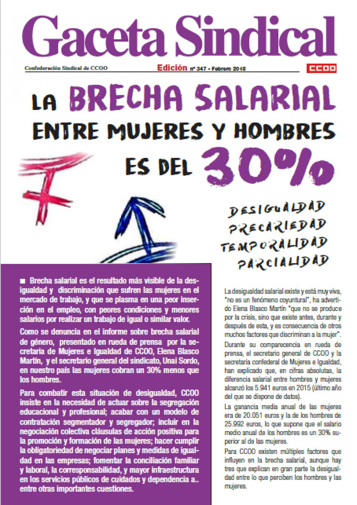 Gaceta Sindical n 347: Brecha salarial