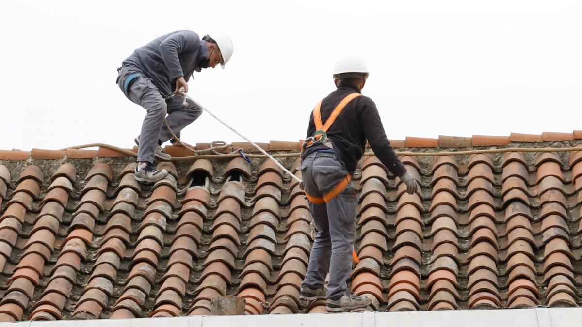 Trabajadores de la construcción, en una foto de archivo