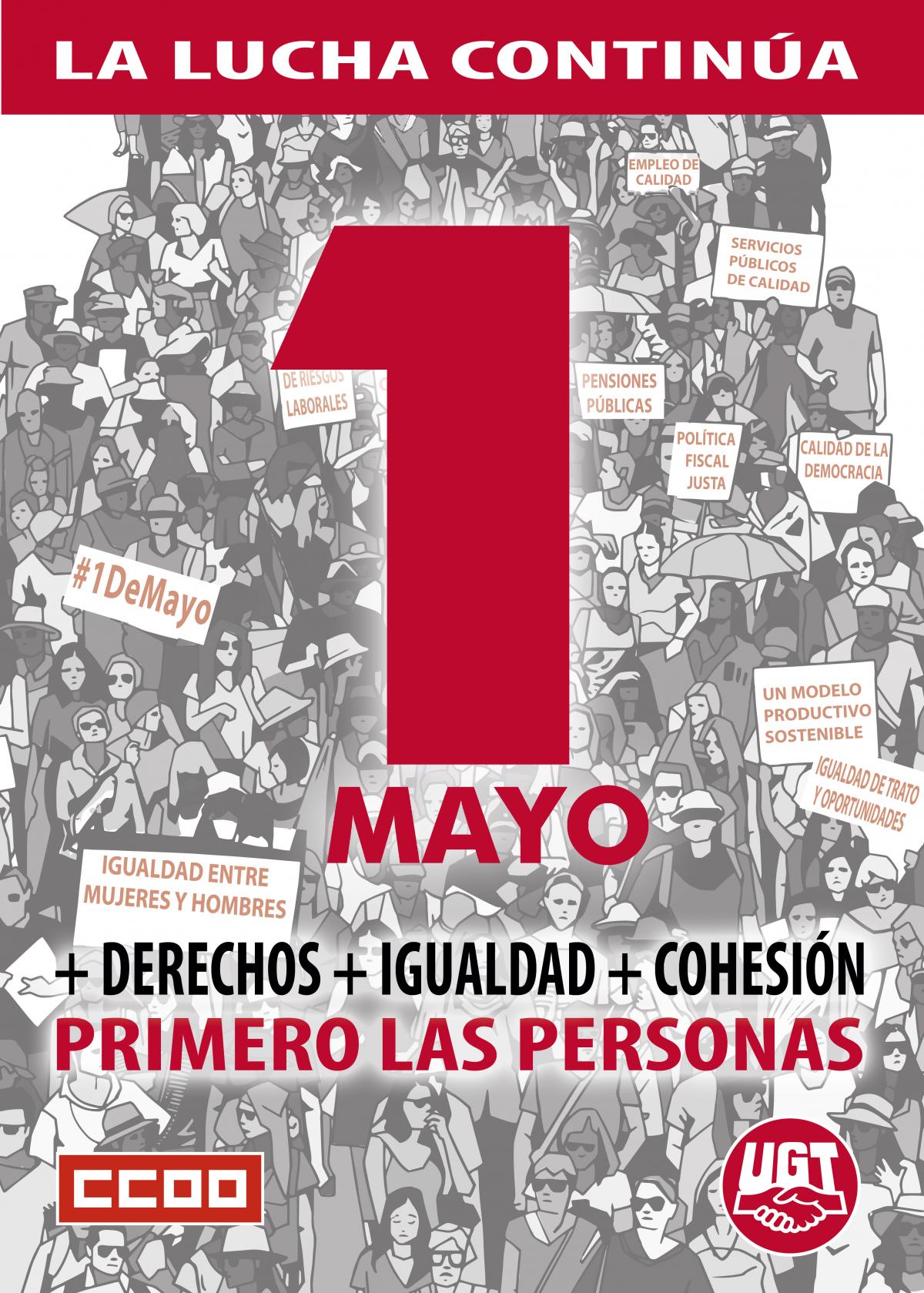 Cartel 1 de mayo CCOO y UGT