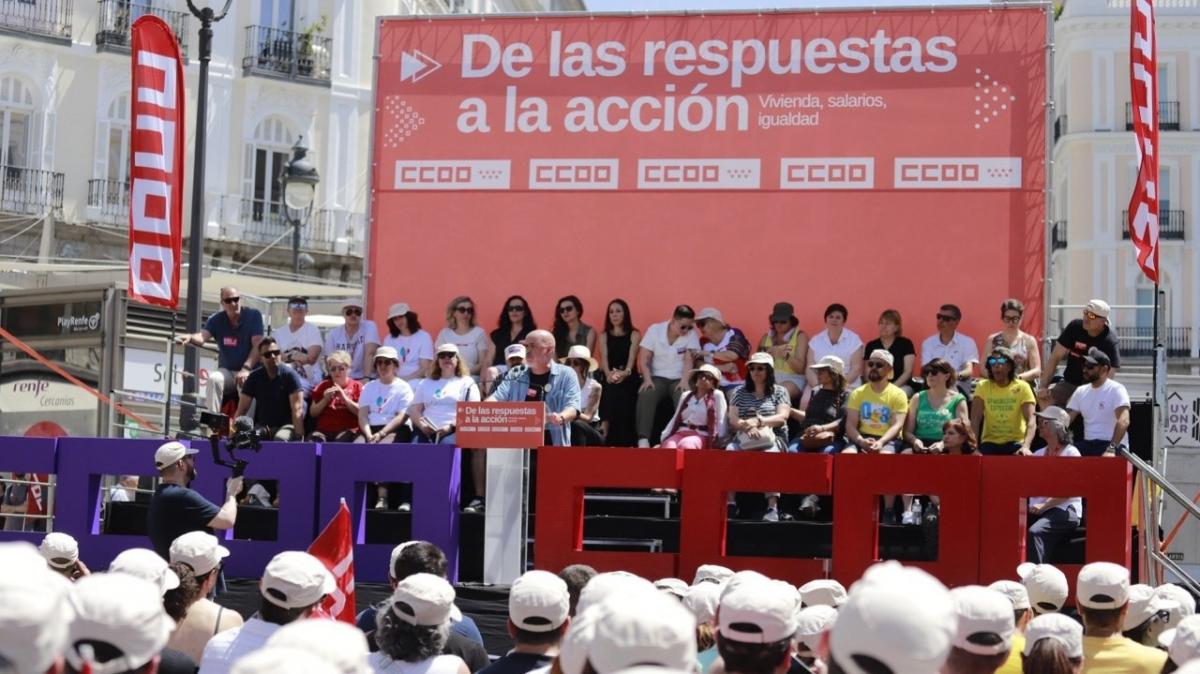 Unai Sordo se ha referido al empleo “que, aunque está en récords históricos”, la mejora macroeconómica “no se está trasladando necesariamente a los bolsillos de toda la clase trabajadora”.