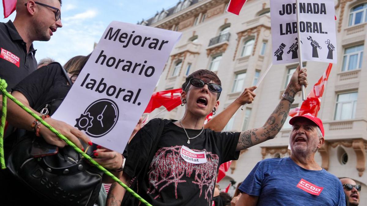 10 de septiembre: Concentración en el Congreso de los Diputados para pedir la reducción de la jornada laboral