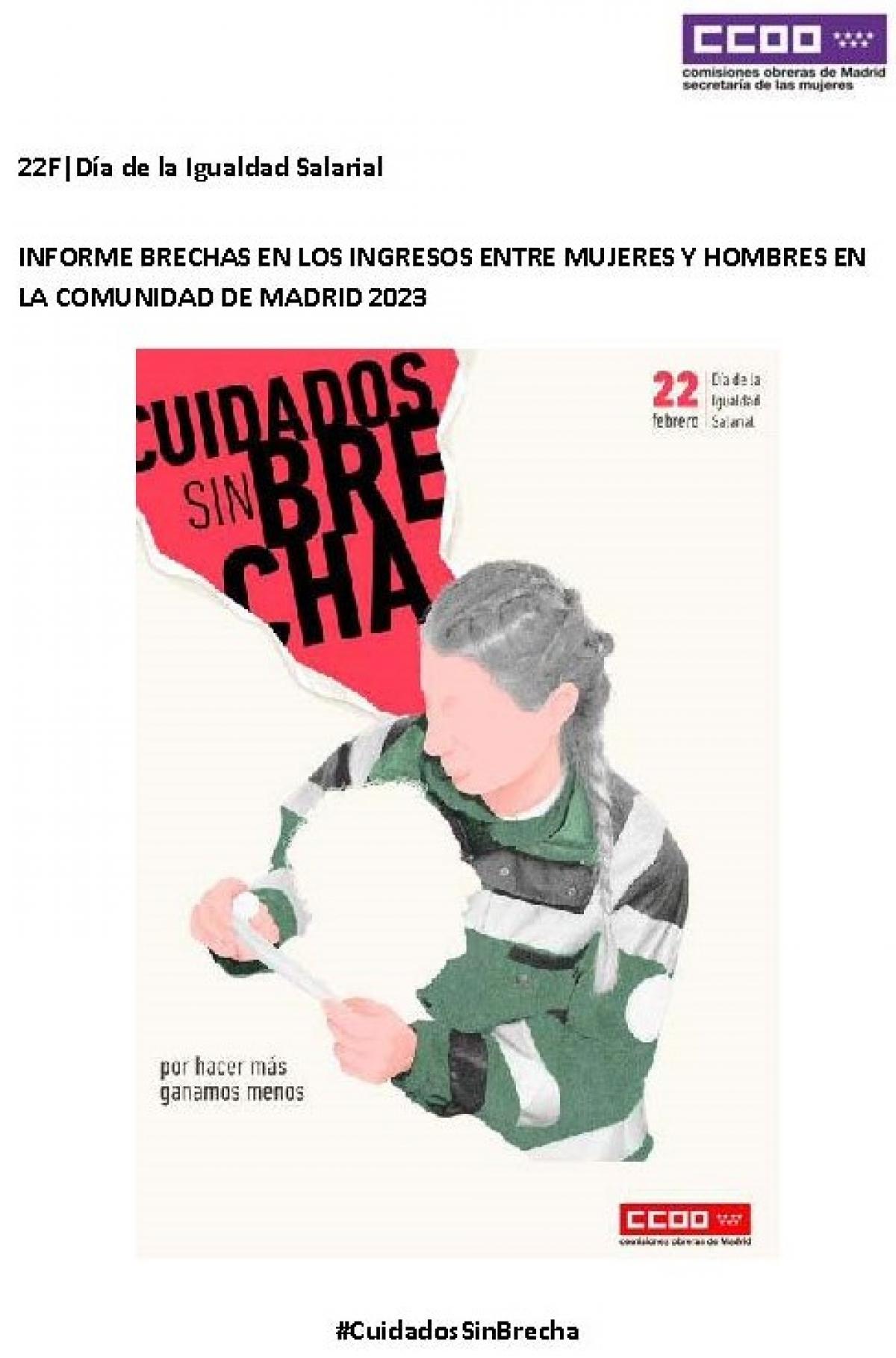 Informe Brechas en los ingresos entre mujeres y hombres en la Comunidad de Madrid (2023).