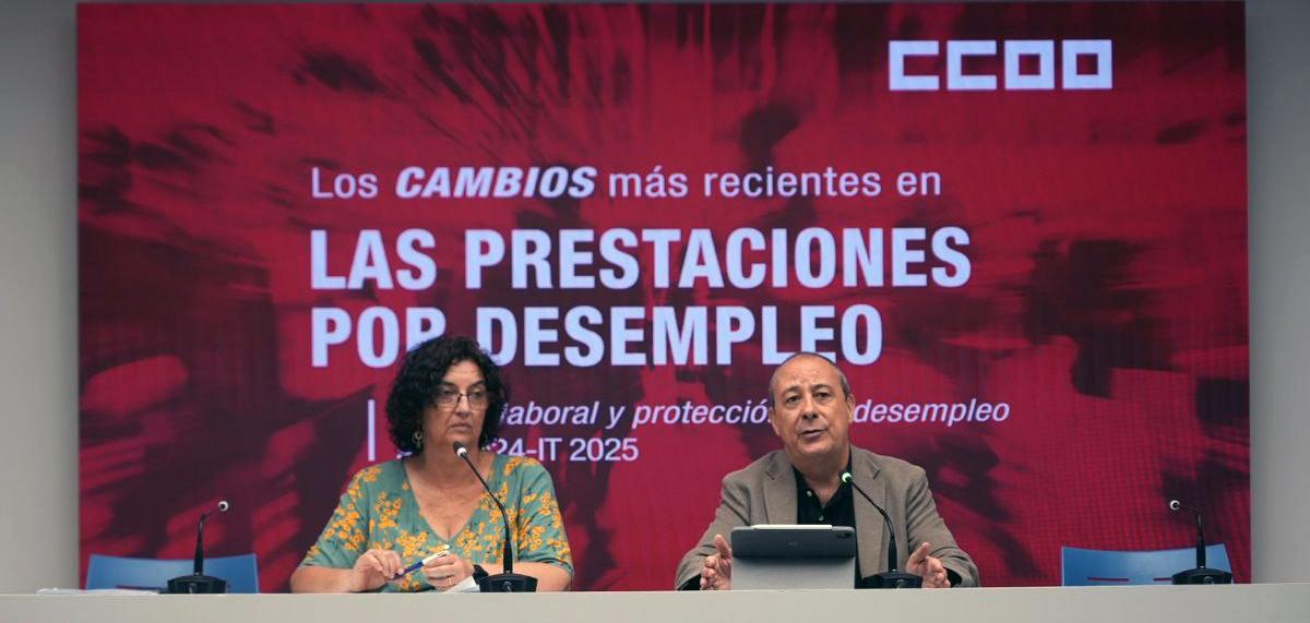 Hortensia Garca y Carlos Bravo presentan el informe sobre prestaciones por desempleo