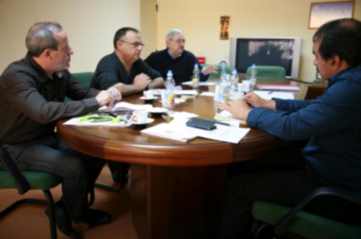Un momento de la reunin de esta maana