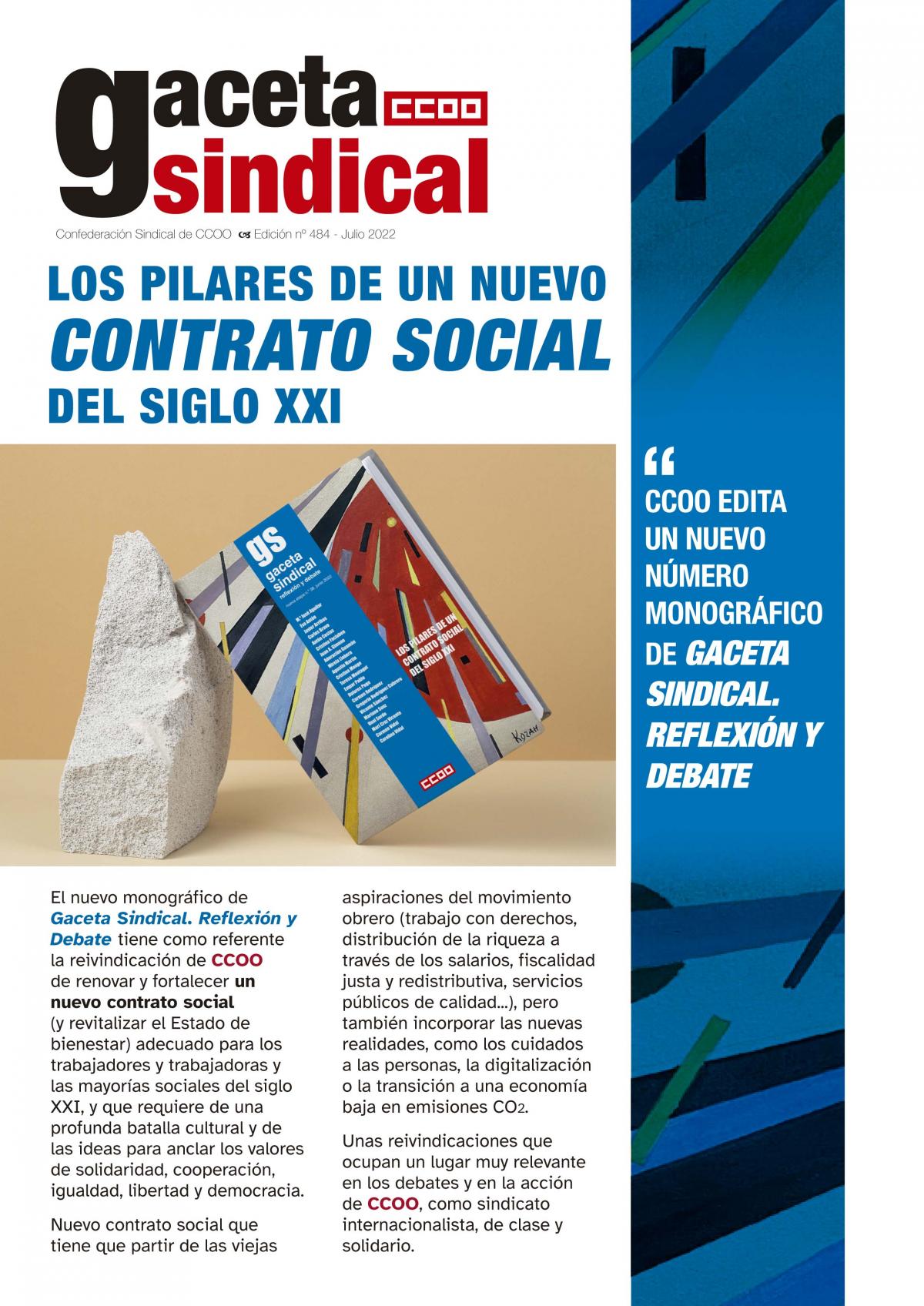 Gaceta Sindical 484. Los pilares de un nuevo contrato social