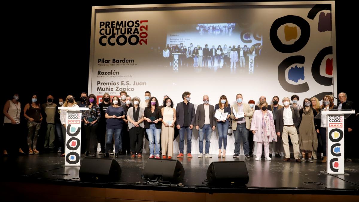 Premios de la Cultura de CCOO 2021 en el Auditorio Marcelino Camacho en Madrid