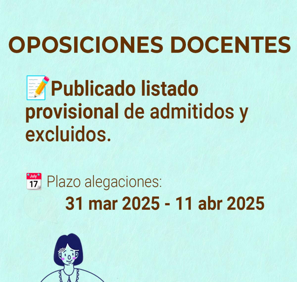 Listados provisionales oposiciones