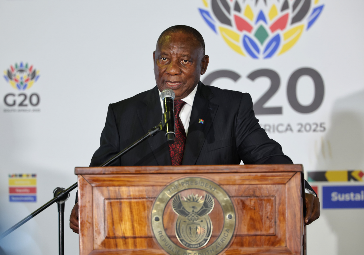 El presidente sudafricano Cyril Ramaphosa