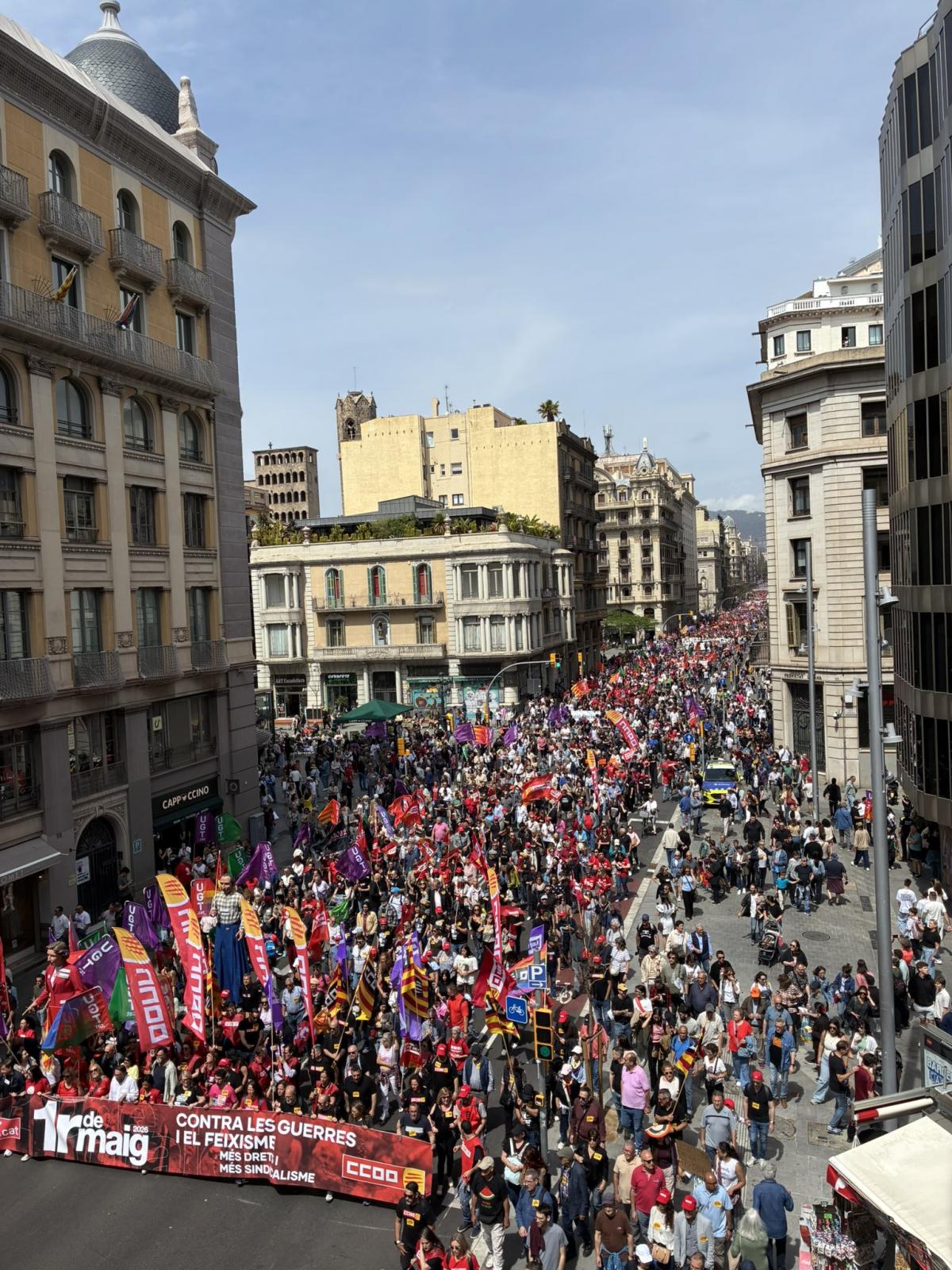 Celebración de las movilizaciones del Primero de Mayo en 2026