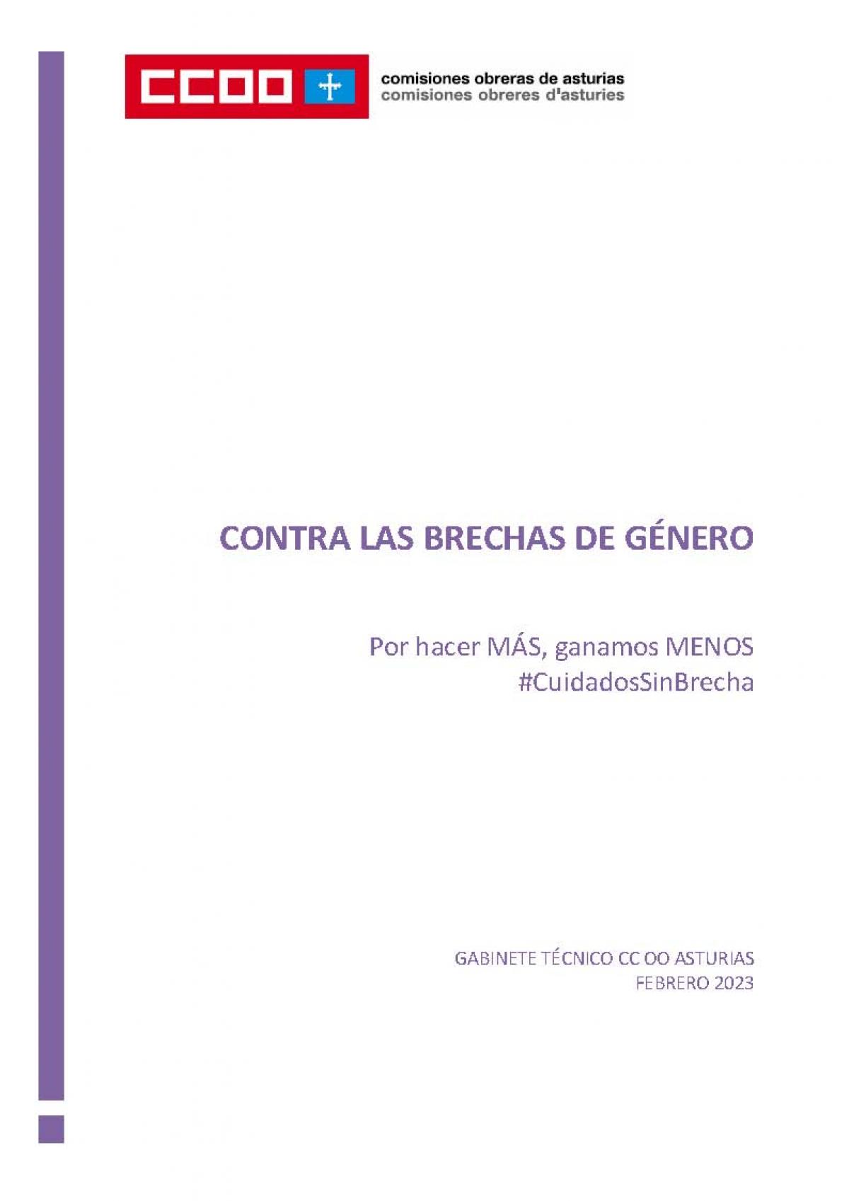 Contra las brechas de gnero. Por hacer ms, ganamos menos. Asturias, 2023.