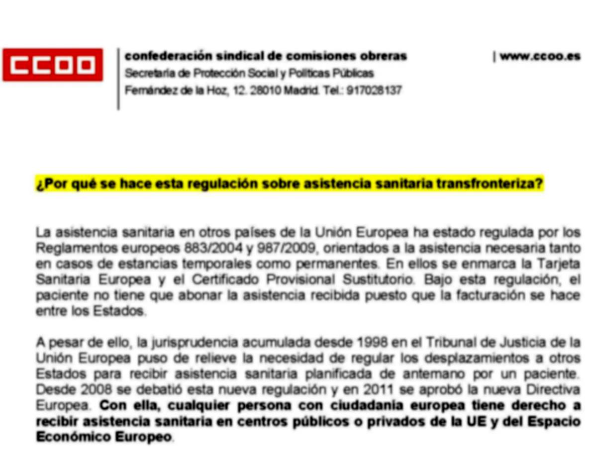 Asistencia sanitaria transfronteriza: Preguntas y respuestas ms habituales.