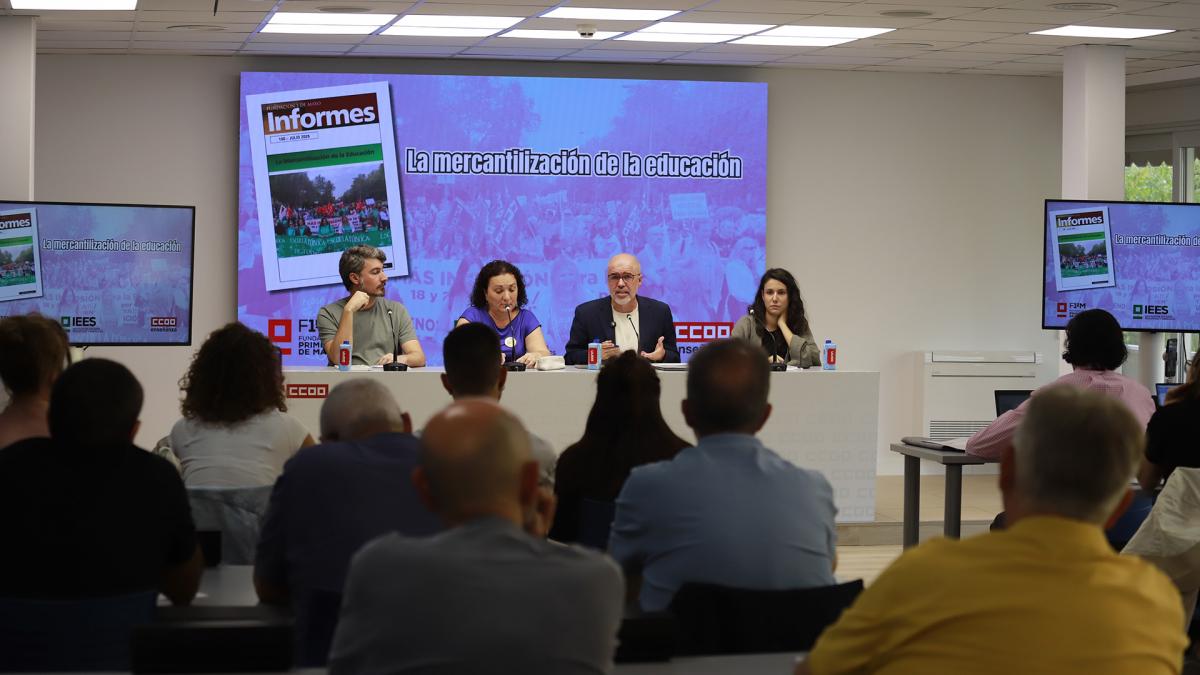 Presentación del informe La mercantilización de la educación