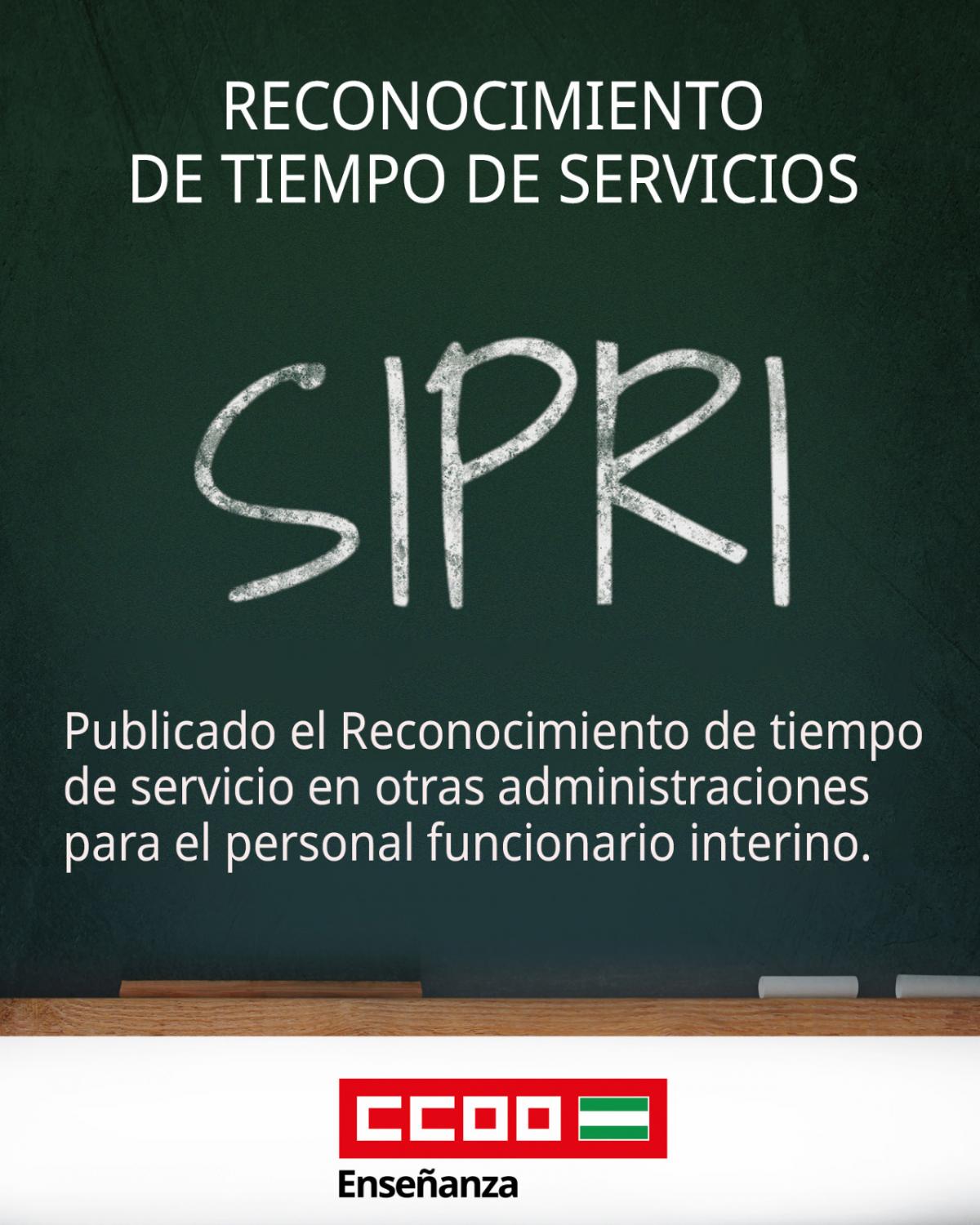 SIPRI. Tiempo de servicio
