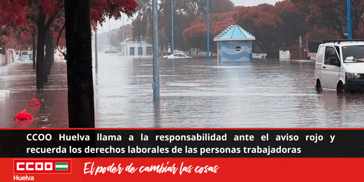 Foto del día de hoy 29 de octubre de 2025, en la Avenida Conquistadores de Mazagón, tras el aviso de alerta roja.