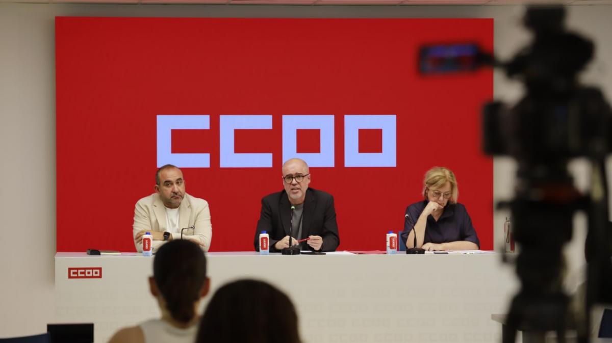 Javier Pacheco, Unai Sordo y Eva Urbano, en la rueda de prensa celebrada hoy